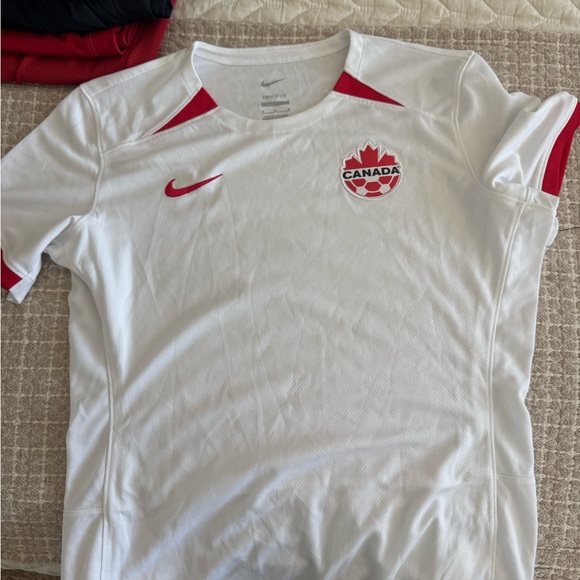 Nike Tops - Nike White and Red Canada Soccer Jersey